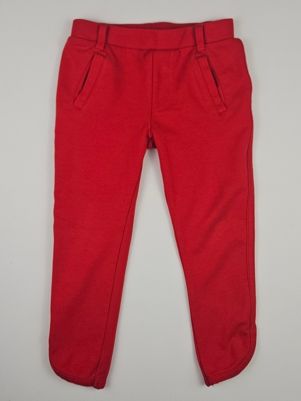 5/$25 Girls Red Ponte Knit Dress Pants Size 4 Toddler Pull On Stretch Joe Fresh